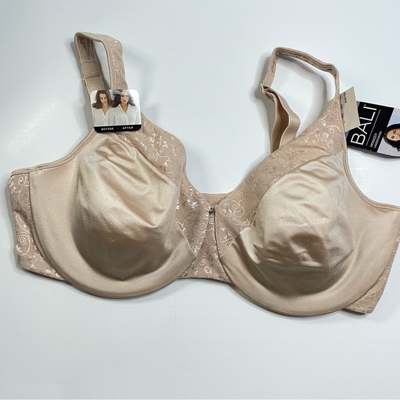 Bali Women's Cool Conceal Minimizer Non-Foam Underwire Bra 40D‎ #116 - Picture 2 of 10